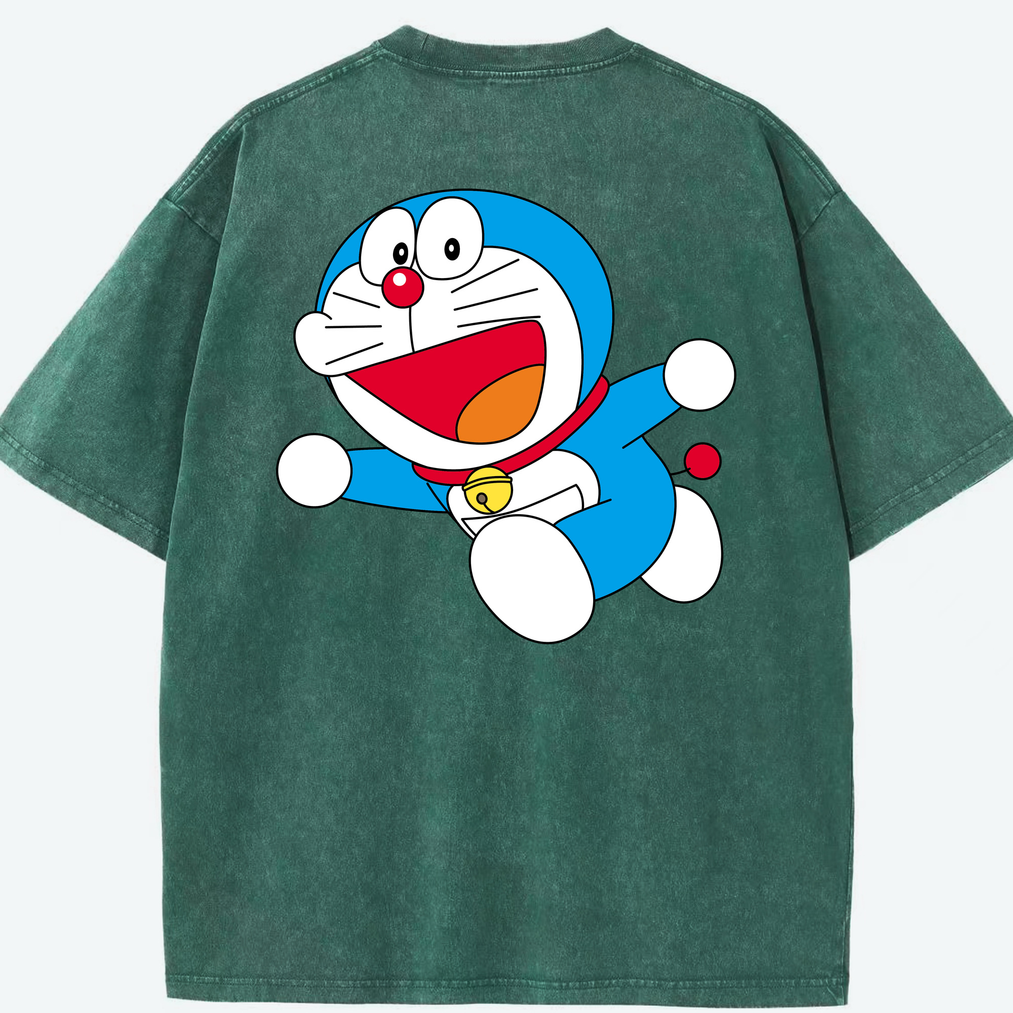 （画像用） ドラえもん Doraemon 綿100% ヴィンテージ風 半袖Tシャツ（背面プリント）